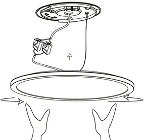 Plafonieră LED RGBW dimabilă ROVITO-Z LED/14,6W/230V negru Eglo 900091