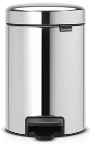 Cos de gunoi cu pedala Brabantia NewIcon 648997, 3 L, Inchidere lina, Baza antiderapanta, Inox