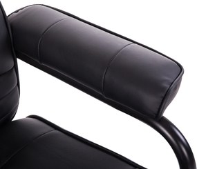 HOMCOM Fotoliu de Masaj și Relaxare electric pivotant inclinabil cu Suport pentru Picioare imitație de piele Negru | Aosom Romania