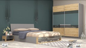 Dormitor GLOBAL100 - gri/artisan/antracit