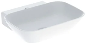 Lavoar pe blat Geberit One 50 cm alb lucios KeraTect cu orificiu baterie