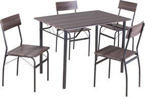 Set dining, maro/negru, GIROL 1+4