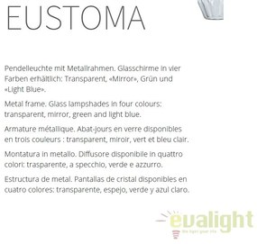 Pendul modern din sticla Eustoma, transparent MYMOD238-PL-01-TR