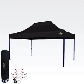Cort evenimente 3x4,5m - fara 3 pereti - Negru