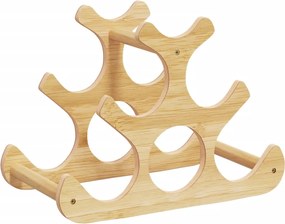vidaXL Raft de vin, pentru 6 sticle, 35x18x25,5 cm, bambus