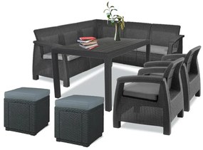 Set de mobilier de grădină Corfu Relax duo cub grafit