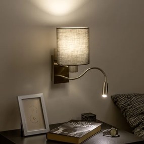 Lampă LED de perete Brilagi NUBILA 1xE27/25W/230V + LED/3W crom/antracit