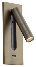 Lampă de perete modernă bronz închis incl. LED - Plaza