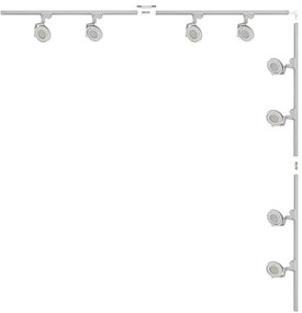 Zuma Line 3591 - Spot pe șină MASTER 8xGU10/15W/230V alb