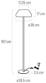 Lampadar LED PADDY LED/18W/230V alb Klausen 107013