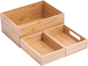 Organizator de baie în culoare naturală pentru cosmetice, din bambus Isalys – MSV