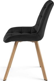 Scaun de masa SORIA VELVET, neagra