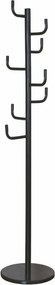 Cuier pom ELDER, negru, metal/marmura, 37x175 cm