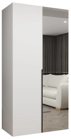 Dulap de haine 100 cm Alice 2 (alb + Negru). 1126148