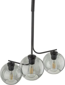 Lustră LED pe cablu CESAR 3xE27/15W/230V negru/gri fumuriu