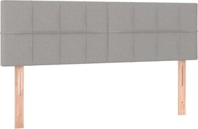 vidaXL Tăblii de pat, gri deschis, 144x5x78/88 cm, textil