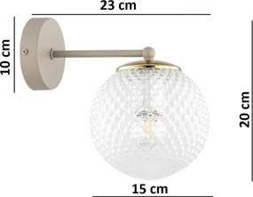 Brilagi - Lampă de perete STELLA 1xE27/60W/230V bej/auriu
