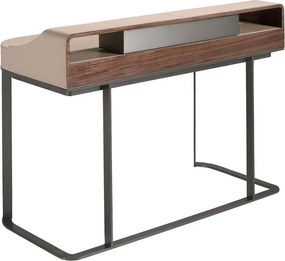 Birou deosebit design LUX Walnut-Leatherette Mink