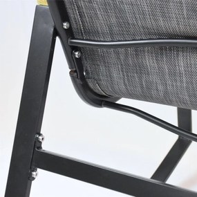 Fotoliu suspendat, oțel, perne căptușite, gri, 2 buc