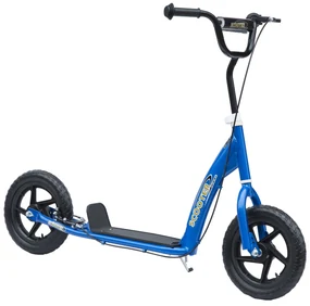 HOMCOM Monopatin cu 2 Roți pentru Copii 5-12 Ani cu Frână Posterioră și Ghidon Reglabil, Monopatin din Oțel și Plastic, 120x52x80-88 cm, Albastru | Aosom Romania