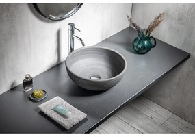 Chiuvetă gri rotundă din ceramică ø 41 cm Priori – Sapho