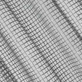 Draperie gri originală cu paiete și agățare pe bandă încreţită