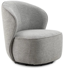 Fotoliu gri deschis pivotant Edna – MOME
