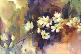 Tablou - Magnolii albe, pictură (90x60 cm)