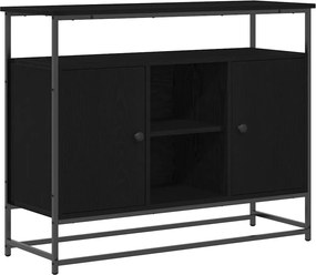 vidaXL Bufet Stejar Negru 100 x 35 x 80 cm Lemn compozit