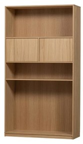 Bibliotecă modulară cu aspect de lemn de stejar 110x199 cm Modulair – vtwonen