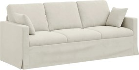 vidaXL Canapea Crem 198 x 78 x 80 cm Catifea