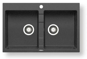 Chiuvetă de bucătărie Pyramis 70053201 SPARTA 78x50 cm granit/negru