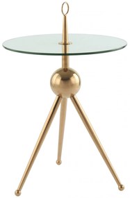 Măsuță de cafea rotunda din sticla 70 cm Gold Rose