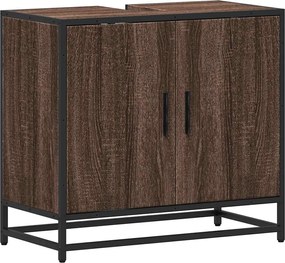 vidaXL Dulap pentru chiuvetă de baie stejar maro 65x33x60 cm lemn