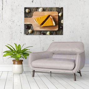 Tablou pe sticlă -Prăjitură cu dovleac (70x50 cm)
