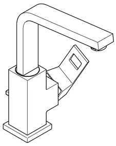 GROHE 23135AL0 - Baterie pentru lavoar EUROCUBE, mărimea L, grafit