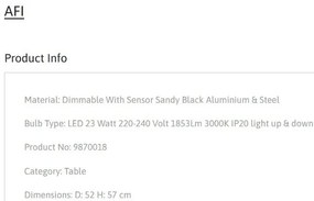 Lampa de birou moderna LED AFI