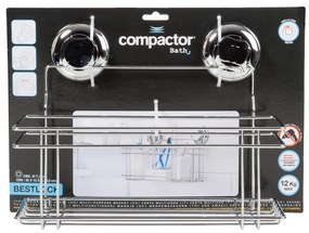 Raft pentru baie argintiu autoadeziv din metal Bestlock Bath – Compactor