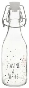 Orion Sticlă cu capac cu clip Floc roșu, 0,16 l, 160 ml