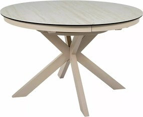 Masa extensibila Porto Ceramic bej mat/cașmir L120-160xl120 cm