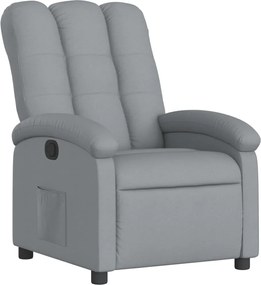 vidaXL Fotoliu rabatabil gri deschis, material textil