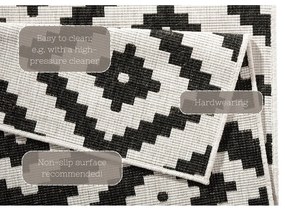 Covor adecvat pentru exterior NORTHRUGS Malta, 200 x 290 cm, negru - crem
