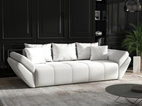 Canapea extensibilă dumonde cu ladă de depozitare si sezut confortabil din spuma high-density, Berlin Euphoria Ivory 250x100 cm