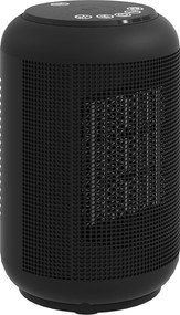 HOMCOM Încălzitor electric cu 3 moduri și temporizator 24h, 14x14x21.5 cm, Negru | Aosom Romania