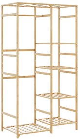 vidaXL Cuier pentru haine cu rafturi, 100x50x184,5 cm, bambus