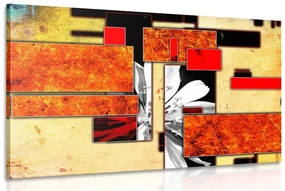 Tablou abstracție în design portocaliu