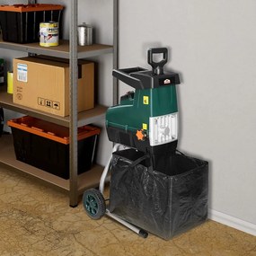 Tocător de grădină DIOX + 2x sac de 60 l, 3100W negru/verde Gardebruk