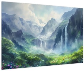 Tablou - Valea cascadelor (90x60 cm)