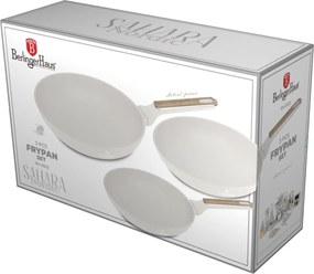 Set tigai 3 piese Sahara Nordic Berlinger Haus BH 8322, crem mat, compatibile cu toate tipurile de plita, invelis antiaderent titanPro