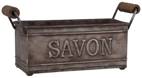 Săpunieră gri închis din metal – Antic Line